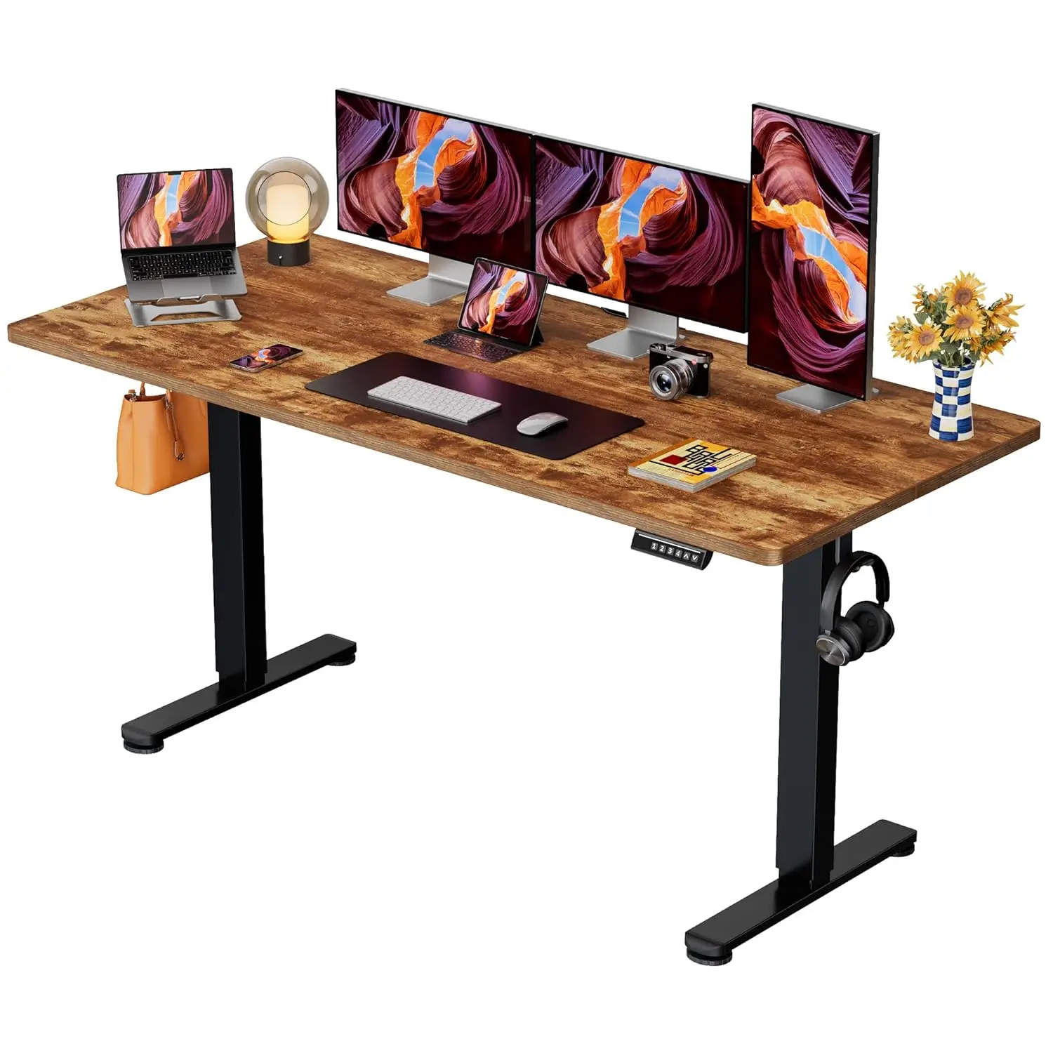 Height Adjustable Electric Standing Desk 71x30 Sit Stand Memory Home Office Vintage Brown, Customized
Height Adjustable Electric Standing Desk 71x30 Sit Stand Memory Home Office Vintage Brown, Customized