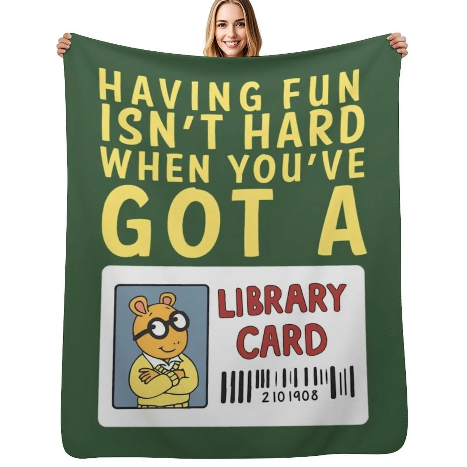 Arthur Library Card Greeting Card \t Throw Blanket Soft Bedroom Blanket for Night Sleeping
Arthur Library Card Greeting Card \t Throw Blanket Soft Bedroom Blanket for Night Sleeping