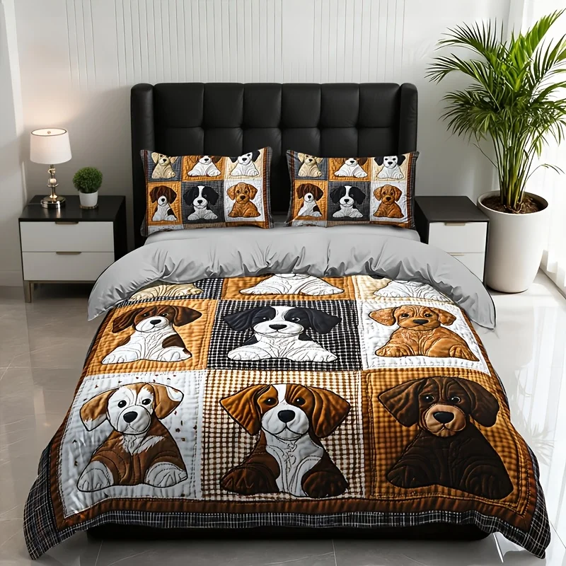 Cute Dog Patchwork Style Duvet Cover Set All Seasons Home Dormitory Puppy Pattern Warm And Comfortable Cartoon Pattern Bedding
Cute Dog Patchwork Style Duvet Cover Set All Seasons Home Dormitory Puppy Pattern Warm And Comfortable Cartoon Pattern Bedding