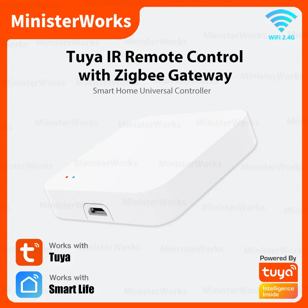 Tuya WiFi IR Remote Control with Zigbee Hub for Smart Home Remote Control Via APP SmartLife Work with Alexa Google Home
Tuya WiFi IR Remote Control with Zigbee Hub for Smart Home Remote Control Via APP SmartLife Work with Alexa Google Home