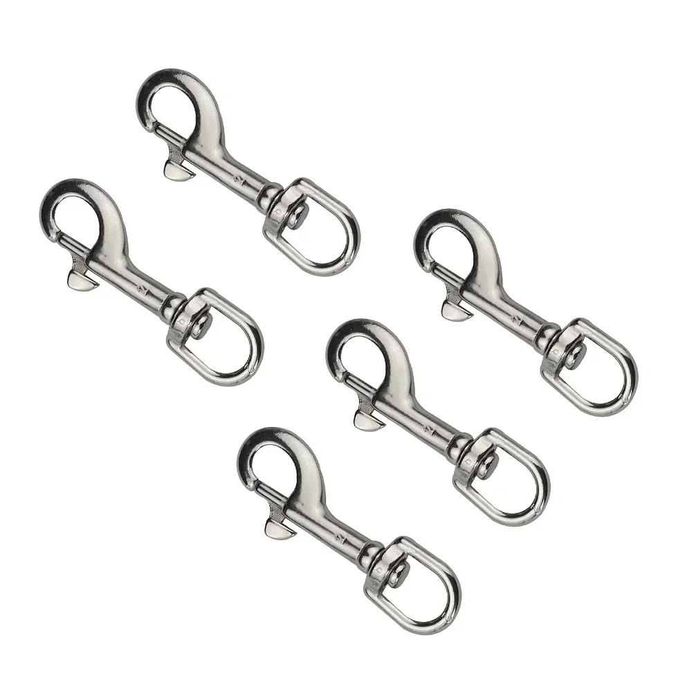 5PCS Marine Grade 316 Stainless Steel Oval Single End Swivel Eye Bolt Snap Hook 65mm 72mm 82mm 91mm For Dog Leash Sucba Diving
5PCS Marine Grade 316 Stainless Steel Oval Single End Swivel Eye Bolt Snap Hook 65mm 72mm 82mm 91mm For Dog Leash Sucba Diving