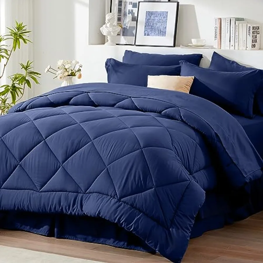 Комплект постельного белья Queen Comforter Set Blue - Набор для кровати Queen Size из 8 предметов, всесезонный, с пушистым одеялом, простынями и покрывалом.
Комплект постельного белья Queen Comforter Set Blue - Набор для кровати Queen Size из 8 предметов, всесезонный, с пушистым одеялом, простынями и покрывалом.