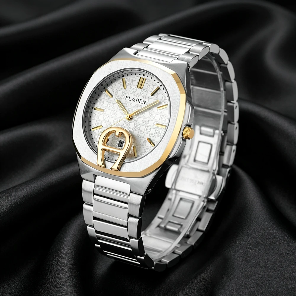 PLADEN Men Luxury Square Quartz Watch Two-tone Stainless Steel Luminous Date Business Fashion Male Wristwatch Gift For Gentleman
PLADEN Men Luxury Square Quartz Watch Two-tone Stainless Steel Luminous Date Business Fashion Male Wristwatch Gift For Gentleman