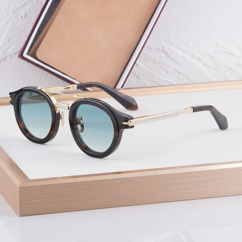 Vintage Designer Fashion Classical UV400 Luxury Sunglasses Handmade Round Alloy Acetate High QualityEyeglasses with Case Unisex
Vintage Designer Fashion Classical UV400 Luxury Sunglasses Handmade Round Alloy Acetate High QualityEyeglasses with Case Unisex