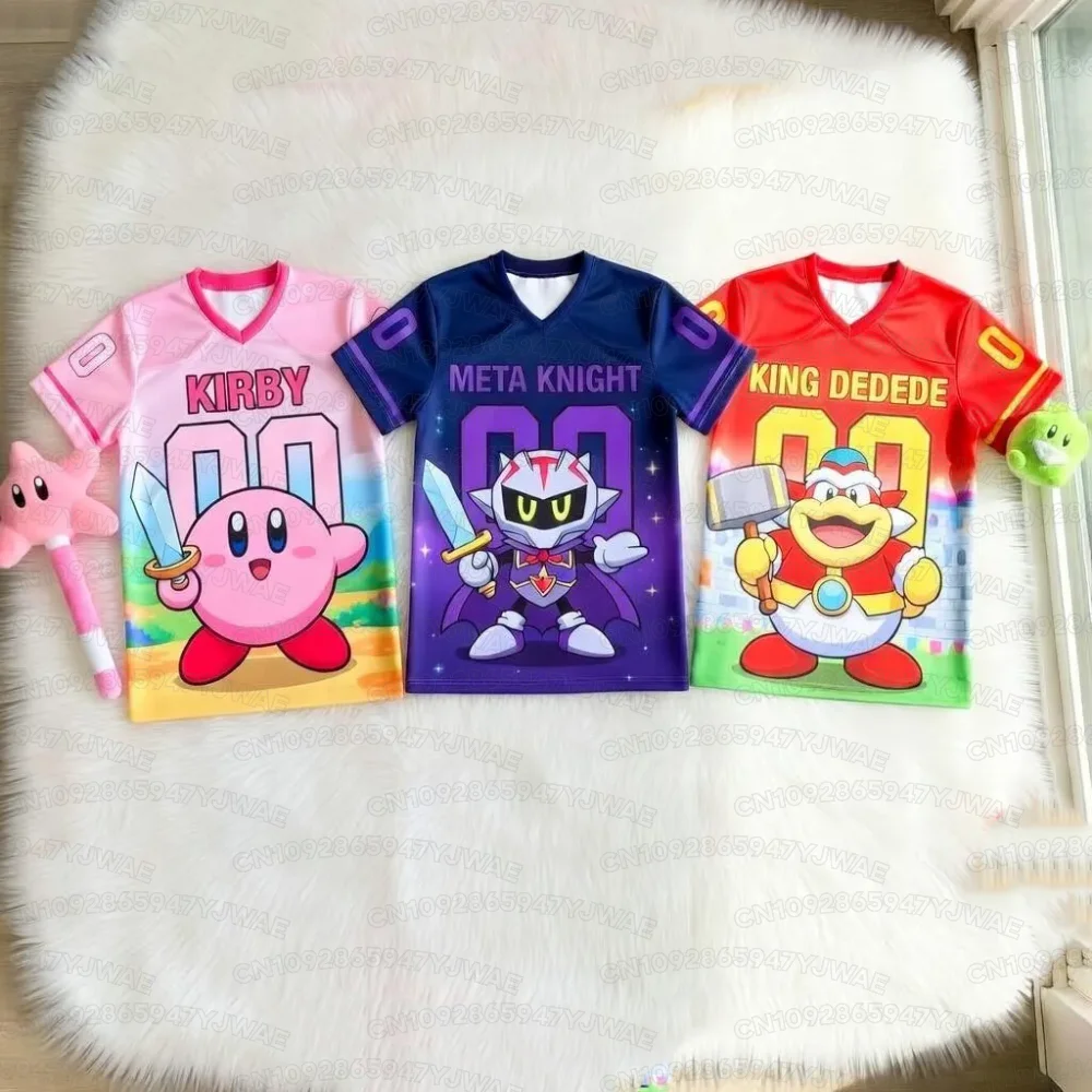 Summer Cute Kirby Adult Tee Football Jersey Fashion Cartoon Short Sleeve T-shirt Cosplay Jersey Fan Gift Tops
Summer Cute Kirby Adult Tee Football Jersey Fashion Cartoon Short Sleeve T-shirt Cosplay Jersey Fan Gift Tops
