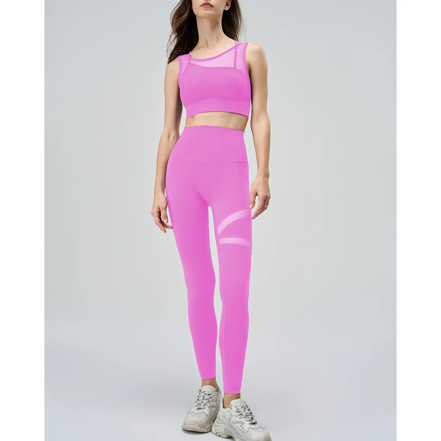 2024 new large size yoga suit women's mesh splicing sports bra with chest pad fake two-piece mesh yoga suit
2024 new large size yoga suit women's mesh splicing sports bra with chest pad fake two-piece mesh yoga suit
