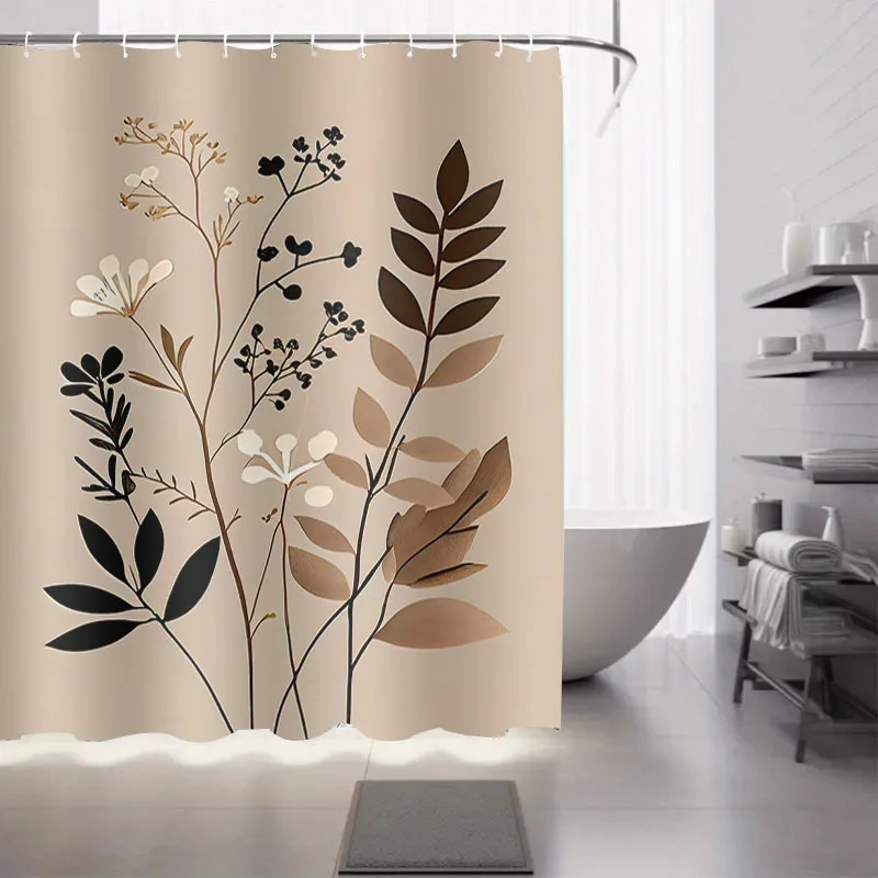 Light Leaf Pattern Shower Curtain 2D Flat Elegant Decorative Polyester Bathroom Curtain Home Decorations Partition Accessories
Light Leaf Pattern Shower Curtain 2D Flat Elegant Decorative Polyester Bathroom Curtain Home Decorations Partition Accessories