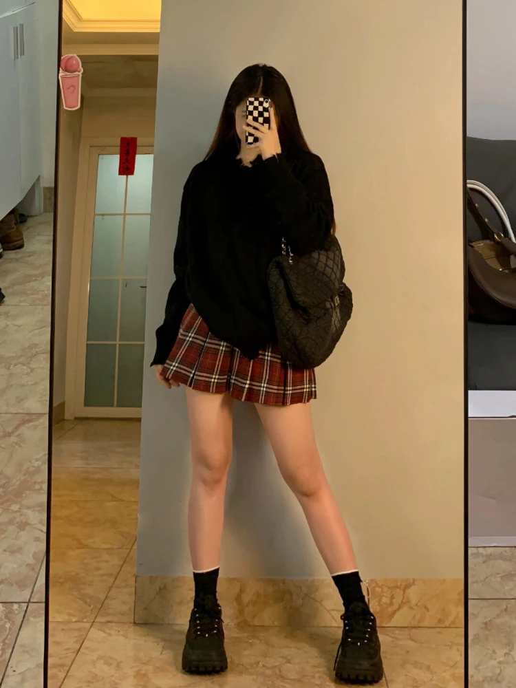 Американская клетчатая юбка, женская дизайнерская противолегкая плиссированная юбка большого размера, юбка трапециевидной формы с высокой талией f
Американская клетчатая юбка, женская дизайнерская противолегкая плиссированная юбка большого размера, юбка трапециевидной формы с высокой талией f