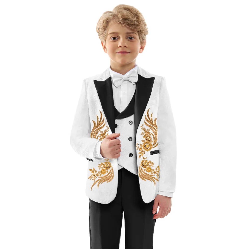 Txjojn Jacquard Boys Beaded Suit Set 4 Pieces Jacket Vest Pants With Bow-tie Stage Performance Wear Handsome Kids Party Tuxedo
Txjojn Jacquard Boys Beaded Suit Set 4 Pieces Jacket Vest Pants With Bow-tie Stage Performance Wear Handsome Kids Party Tuxedo