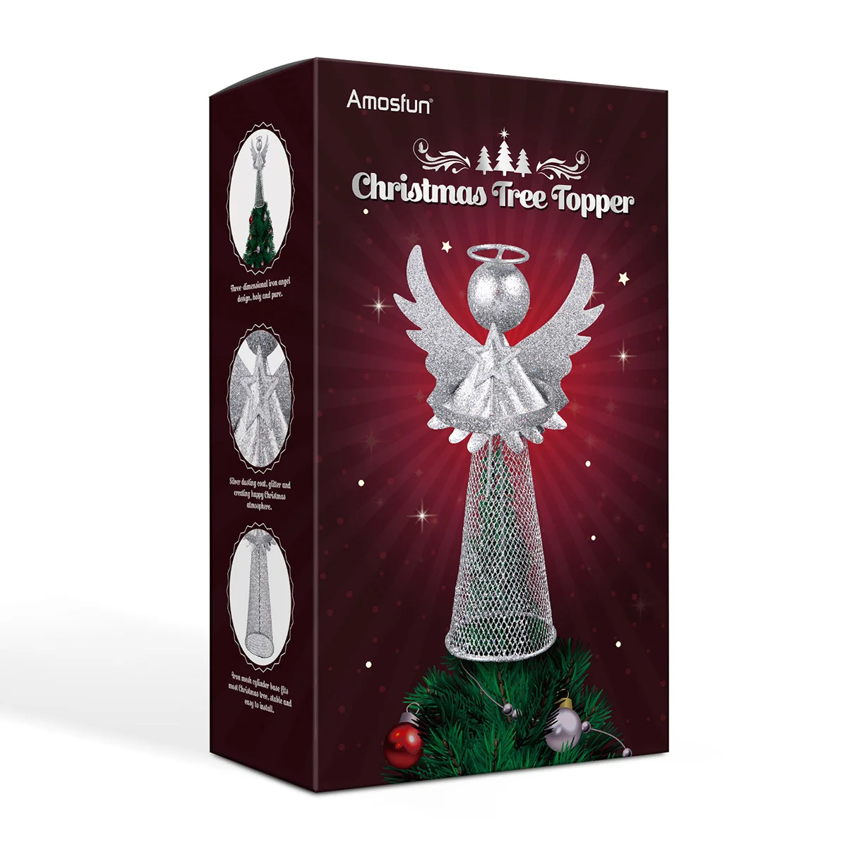 Angel Christmas Tree Topper Silver Iron Mesh Base for Festive Home Decor Decoration Christmas Tree Angel Topper
Angel Christmas Tree Topper Silver Iron Mesh Base for Festive Home Decor Decoration Christmas Tree Angel Topper