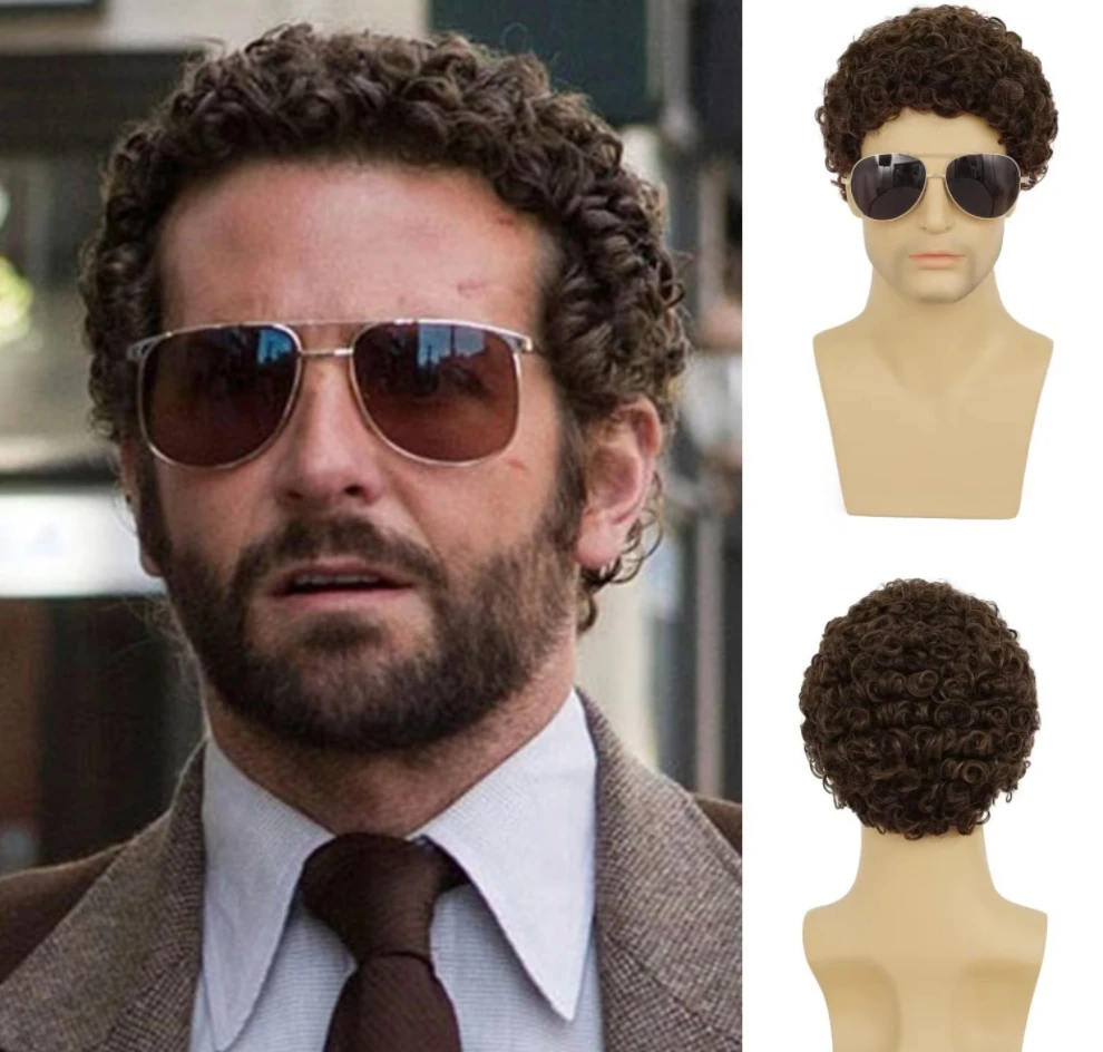 Synthetic Short Curly Wigs for Men Brown Wig with Bangs Fashion Perm Hairstyle Fluffy Breathable Fake Hair
Synthetic Short Curly Wigs for Men Brown Wig with Bangs Fashion Perm Hairstyle Fluffy Breathable Fake Hair