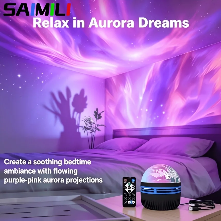 Aurora Borealis Starry Sky Projection Stage Light USB Light USB Remote Control for Room Home Lighting Decoration Birthday Gifts
Aurora Borealis Starry Sky Projection Stage Light USB Light USB Remote Control for Room Home Lighting Decoration Birthday Gifts