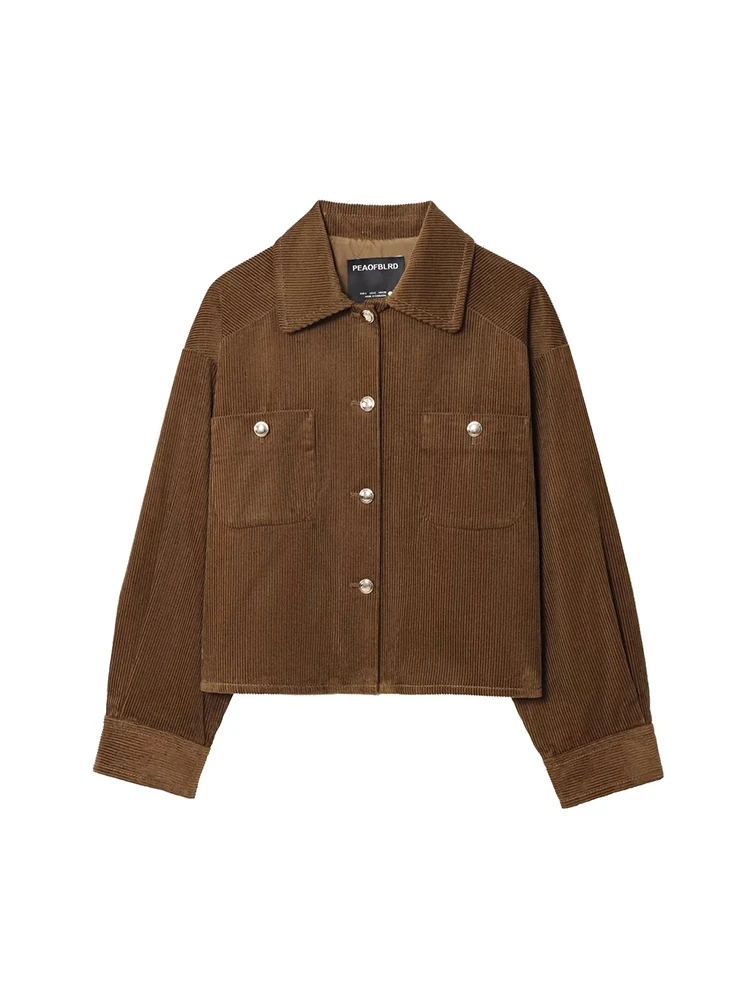 European and American style autumn new fashion trend women's corduroy large silhouette long sleeve lapel pocket jacket
European and American style autumn new fashion trend women's corduroy large silhouette long sleeve lapel pocket jacket