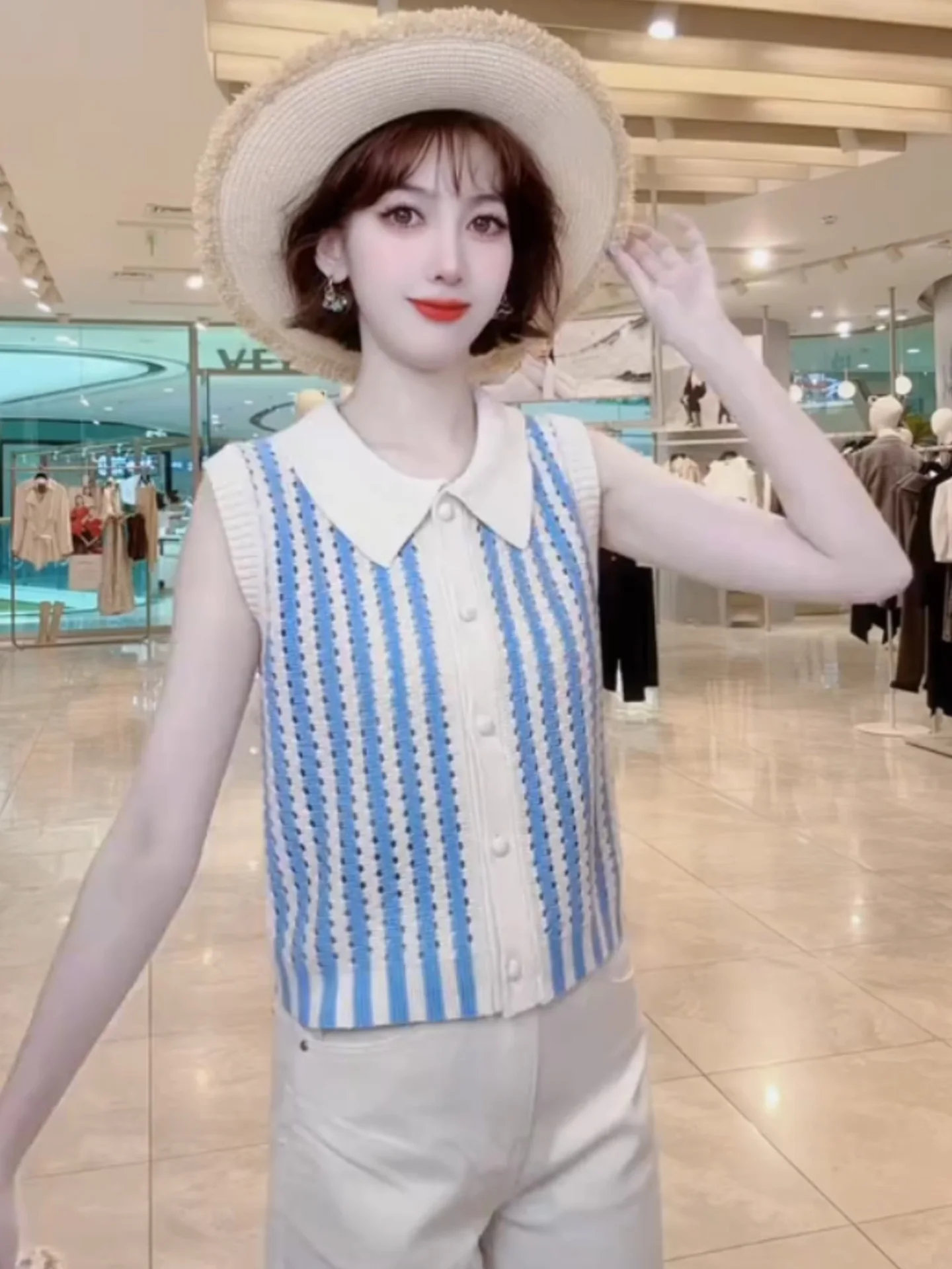 Ele Korean Sle Striped Svel Knitted Top Hollow out Casual Women's Summer Faion New Arrival Versatile Top
Ele Korean Sle Striped Svel Knitted Top Hollow out Casual Women's Summer Faion New Arrival Versatile Top