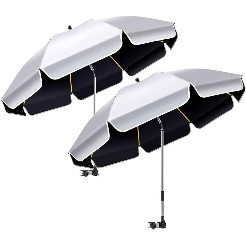 48.8 Large Beach Umbrella, Adjustable Clamp for Sun Shade, UV Protection with Clip for Beach Chairs, Strollers, and Camping
48.8 Large Beach Umbrella, Adjustable Clamp for Sun Shade, UV Protection with Clip for Beach Chairs, Strollers, and Camping