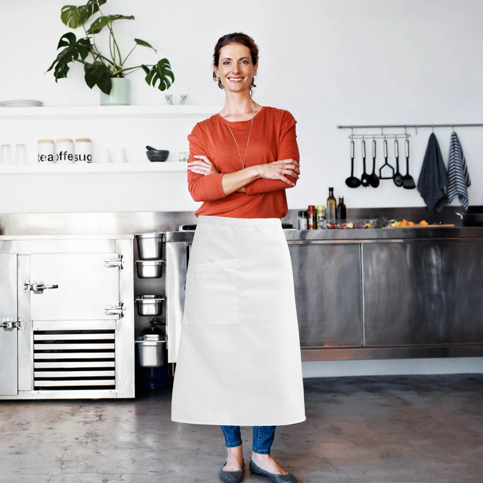 Kitchen Chef Waiter Waiter Waitress Pocket Unisex Kitchen Camping Workwear Short Apron White Apron
Kitchen Chef Waiter Waiter Waitress Pocket Unisex Kitchen Camping Workwear Short Apron White Apron