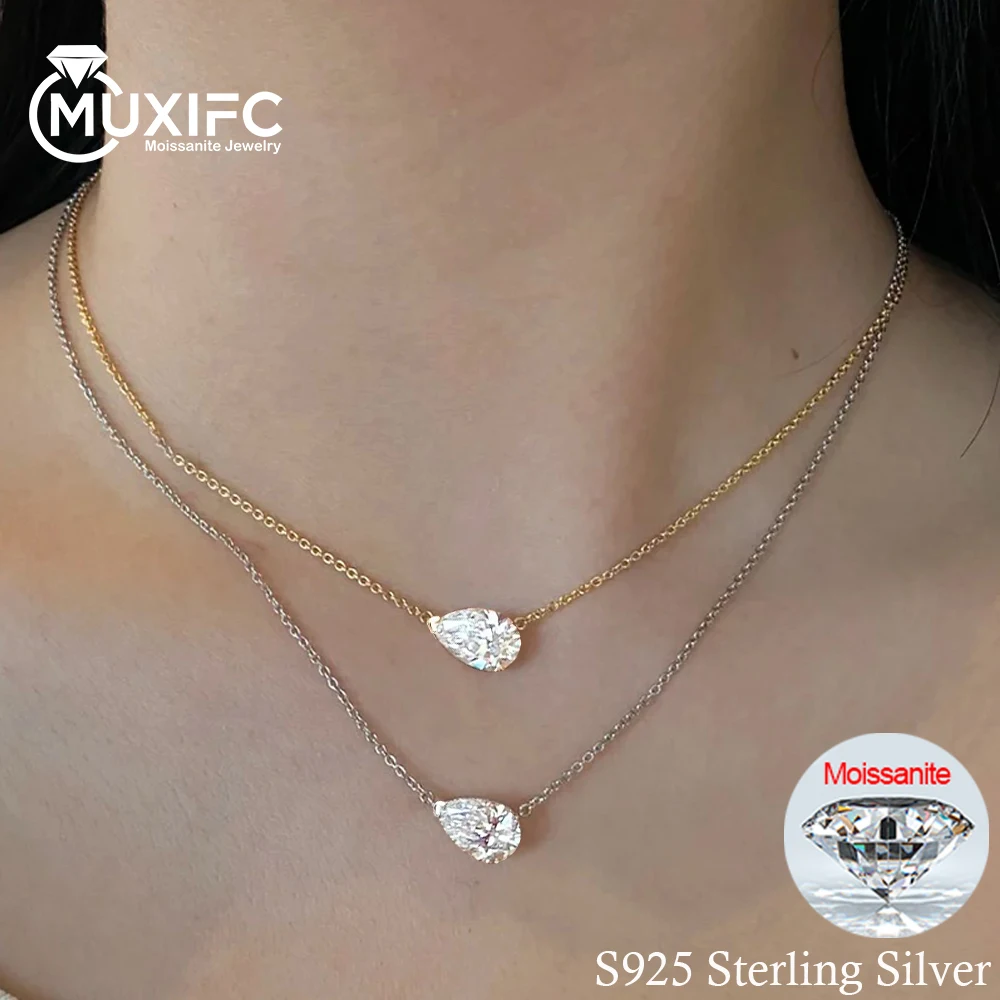 MUXIFC Pear Cut Moissanite Pendant Necklace for Women 1/2 CT Pass Diamoind Testing clavicle chain 925 Silver Christmas Gift GRA
MUXIFC Pear Cut Moissanite Pendant Necklace for Women 1/2 CT Pass Diamoind Testing clavicle chain 925 Silver Christmas Gift GRA