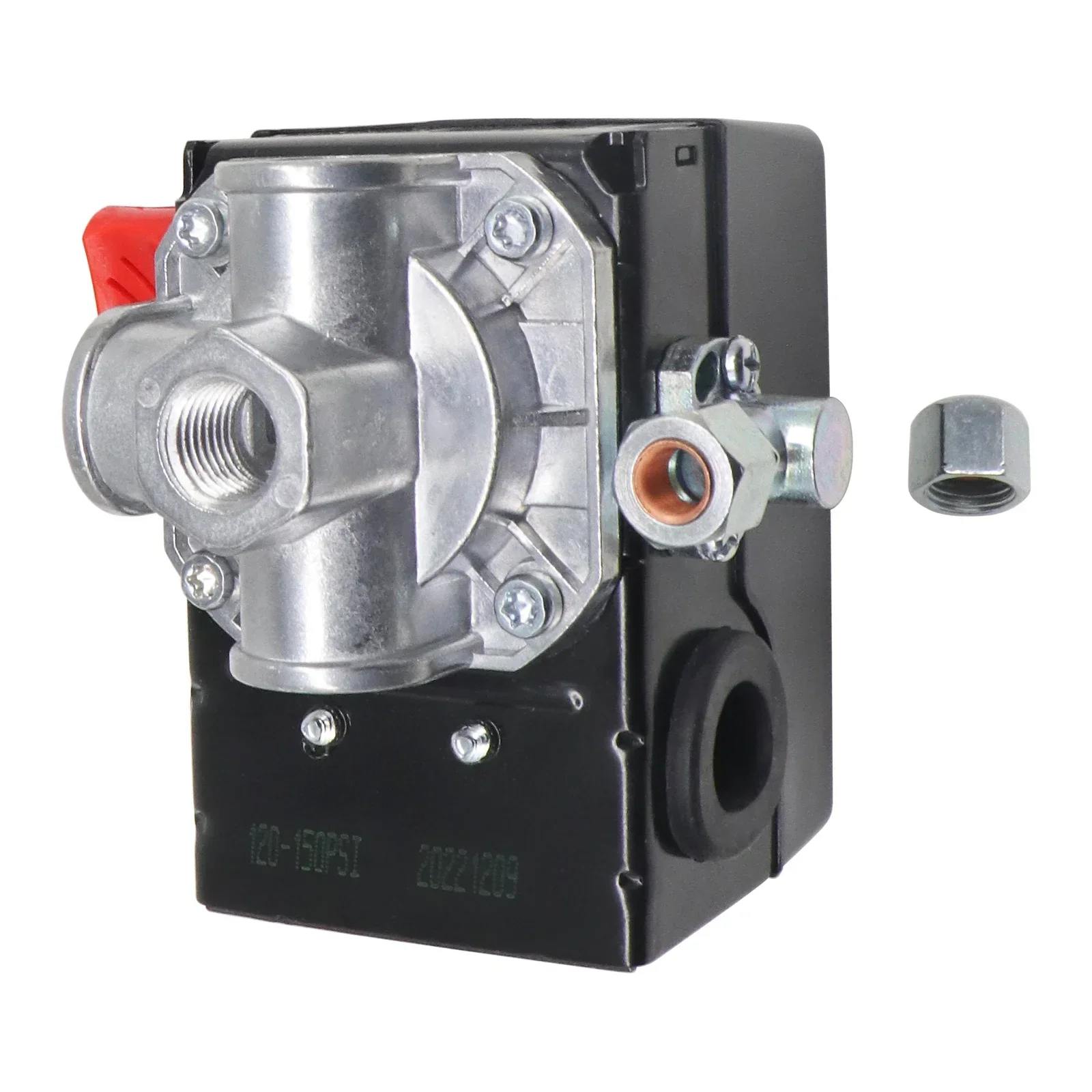 Z-D26612 Pressure Switch 120V 1-Pole for Porter Cable 150/120 PSI D26612 4 Port
Z-D26612 Pressure Switch 120V 1-Pole for Porter Cable 150/120 PSI D26612 4 Port