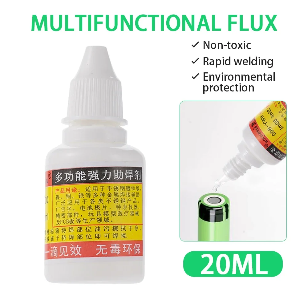 20 мл многофункциональный прочный флюс для припоя «сделай сам» из нержавеющей стали, жидкий флюс для сварки металла, профессиональный инструмент для ремонта, аксессуары
20 мл многофункциональный прочный флюс для припоя «сделай сам» из нержавеющей стали, жидкий флюс для сварки металла, профессиональный инструмент для ремонта, аксессуары