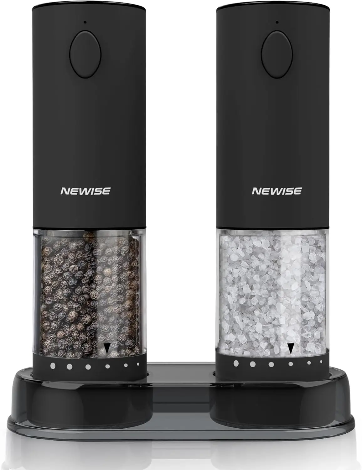 Rechargeable Electric Salt & Pepper Grinder Set with LED Light & Adjustable Coarseness, Kitchen Gadgets for Home Cooks - Black
Rechargeable Electric Salt & Pepper Grinder Set with LED Light & Adjustable Coarseness, Kitchen Gadgets for Home Cooks - Black