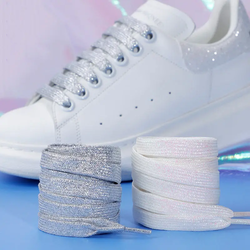 AF1 Flat Lace AJ Small White Shoes Instagram Trendy Colored Gold Silver Shoe Rope Gold Silver Silk Black and White Rope
AF1 Flat Lace AJ Small White Shoes Instagram Trendy Colored Gold Silver Shoe Rope Gold Silver Silk Black and White Rope