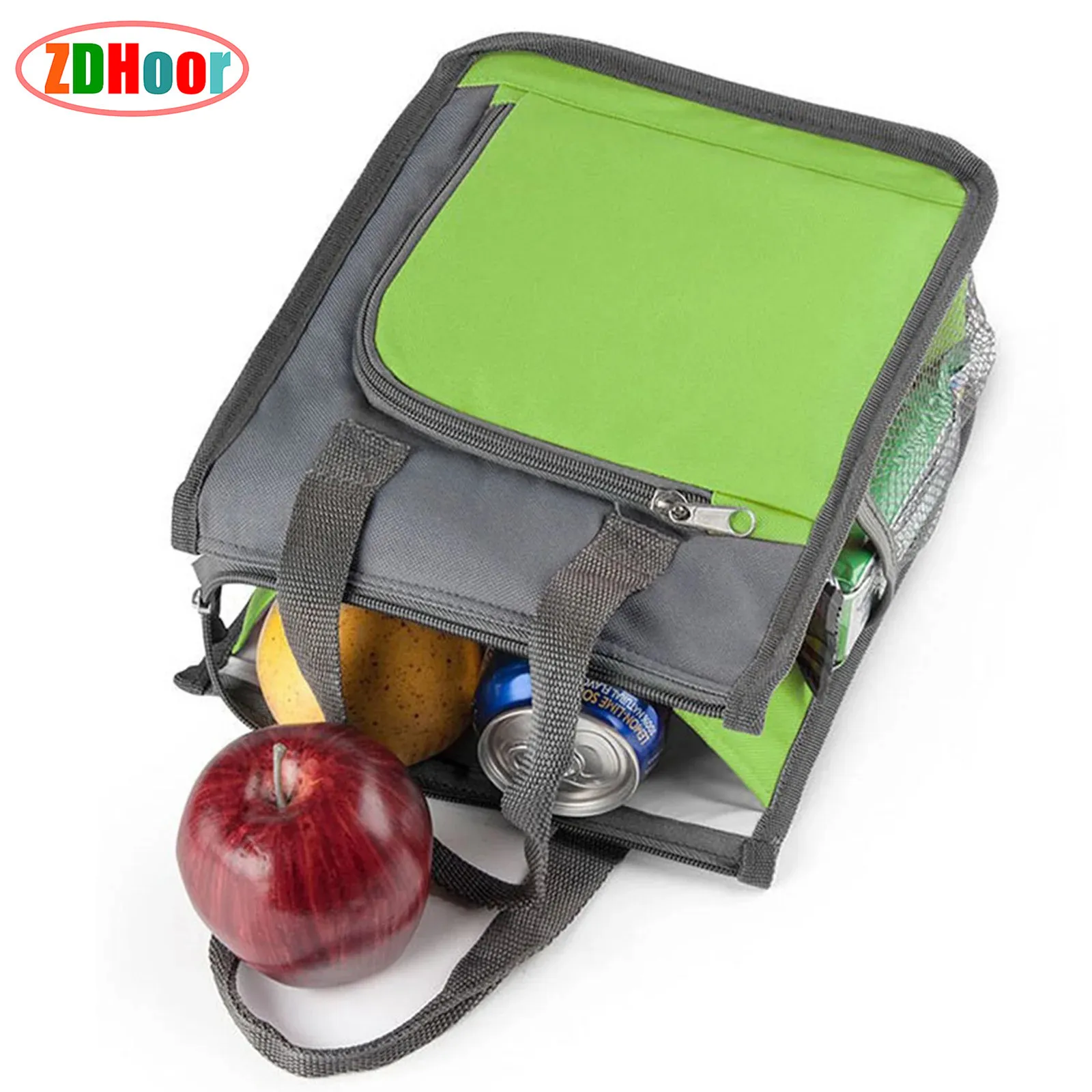 Reusable Large Capacity Lunch Bag Color Block Thermal Zipper Closure Bag with Side Pockets Household Accessory for Work Travel
Reusable Large Capacity Lunch Bag Color Block Thermal Zipper Closure Bag with Side Pockets Household Accessory for Work Travel