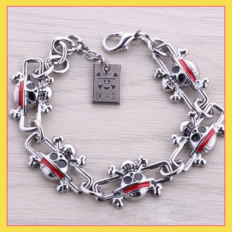 Popular anime One Piece Luffy texture punk European and American style metal skull bracelet personalized silver
Popular anime One Piece Luffy texture punk European and American style metal skull bracelet personalized silver