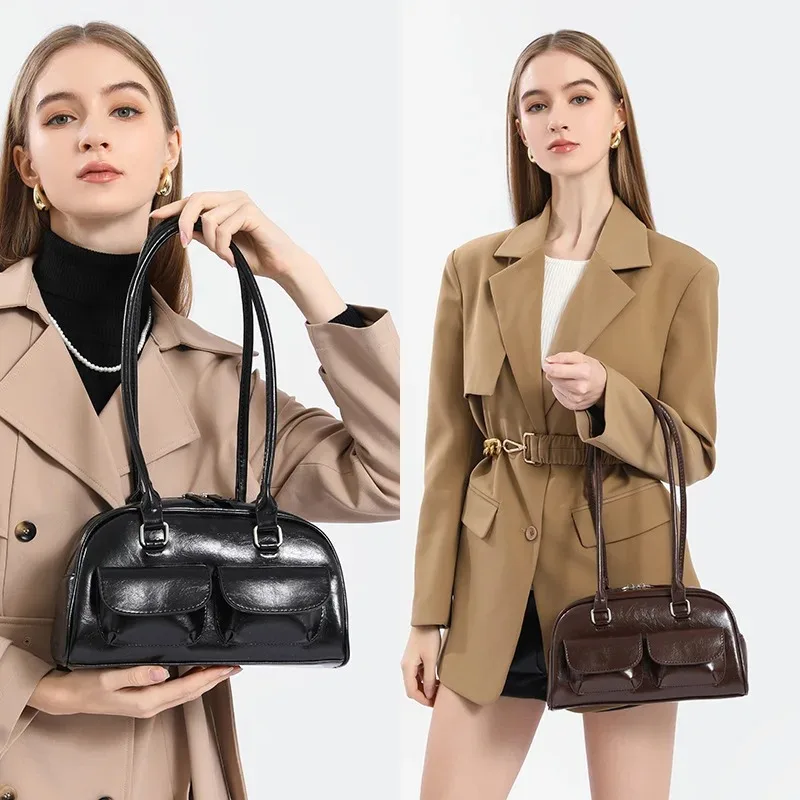 Lux Trendy Street Standoil Korea Designer Bowling Box Handbag Shoulder for Women Boston Tote Bag Pu Leather Bag Female Accessory
Lux Trendy Street Standoil Korea Designer Bowling Box Handbag Shoulder for Women Boston Tote Bag Pu Leather Bag Female Accessory