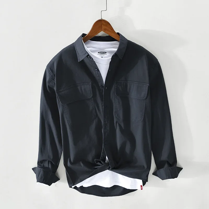 Japanese Style Khaki Cargo Shirt Men Spring Autumn Casual Long Sleeve Man Shirts 4XL Double Pocket Khaki Shirt Fashion Clothing
Japanese Style Khaki Cargo Shirt Men Spring Autumn Casual Long Sleeve Man Shirts 4XL Double Pocket Khaki Shirt Fashion Clothing