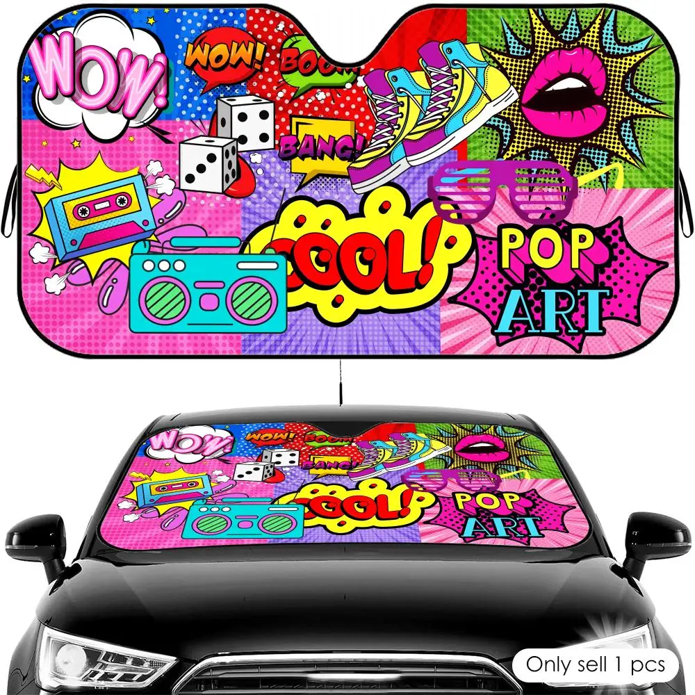 Pop Art Collage Sun Visor Car Windshield Sun Shade UV Protection Heat Insulation Cover Universal Sun Protector
Pop Art Collage Sun Visor Car Windshield Sun Shade UV Protection Heat Insulation Cover Universal Sun Protector