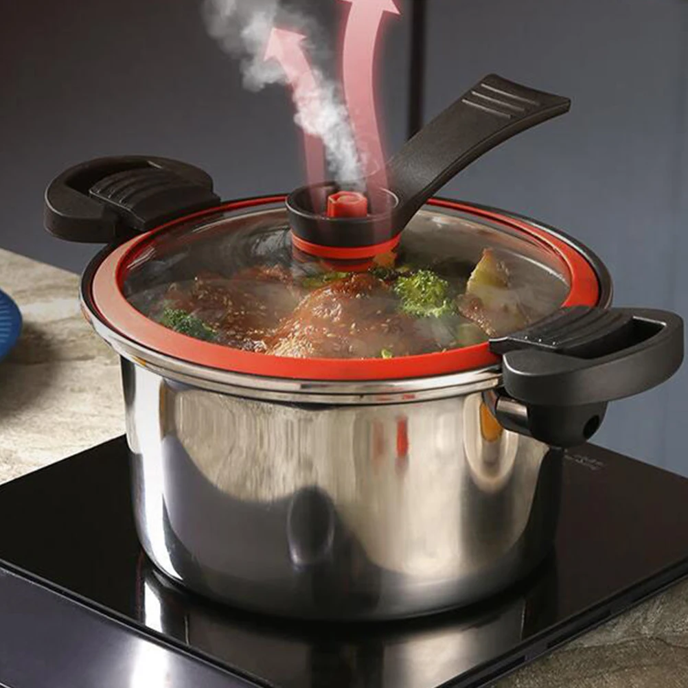 Stainless Steel Pressure Cooker 5L Nonstick Soup Pot For Induction Stove Micro Pressure Cooking Stockpot Multi-Use Cookware
Stainless Steel Pressure Cooker 5L Nonstick Soup Pot For Induction Stove Micro Pressure Cooking Stockpot Multi-Use Cookware