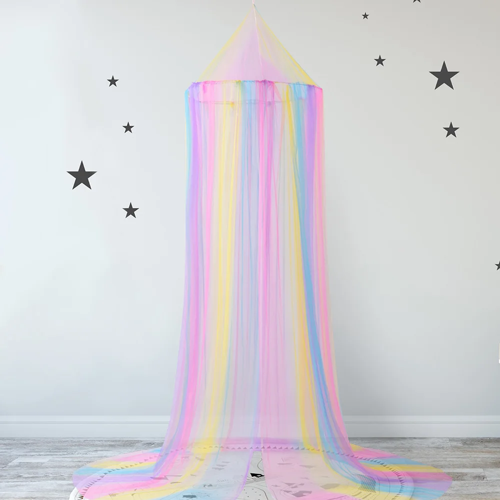 Summer rainbow dome baby mosquito net anti-mosquito free installation of children's cute beautiful bed curtain baby bed curtain
Summer rainbow dome baby mosquito net anti-mosquito free installation of children's cute beautiful bed curtain baby bed curtain