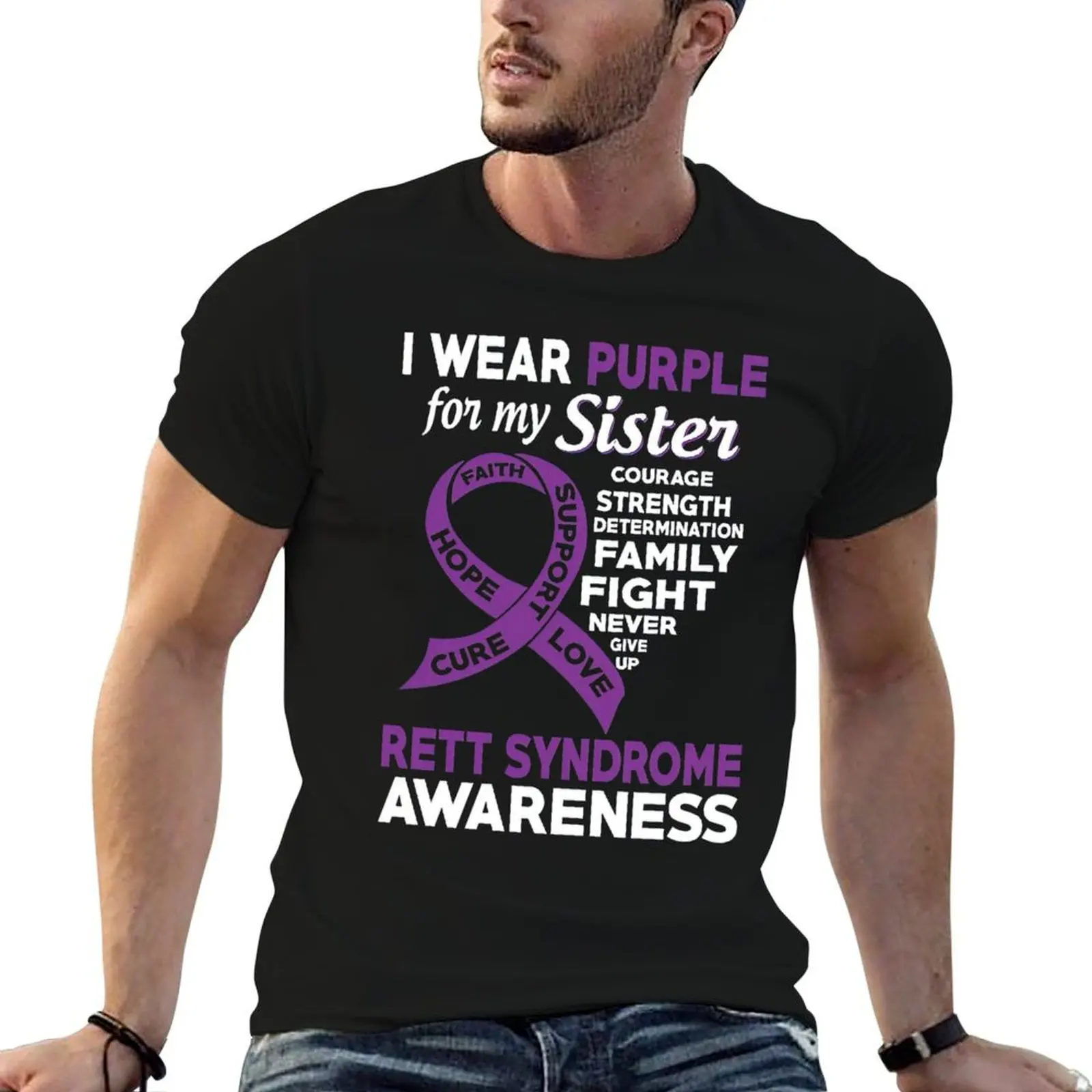 Rett Syndrome Awareness I Wear Purple for My Sister Rett Syndrome Awareness T-Shirt graphic t shirts for man T-Shirt
Rett Syndrome Awareness I Wear Purple for My Sister Rett Syndrome Awareness T-Shirt graphic t shirts for man T-Shirt