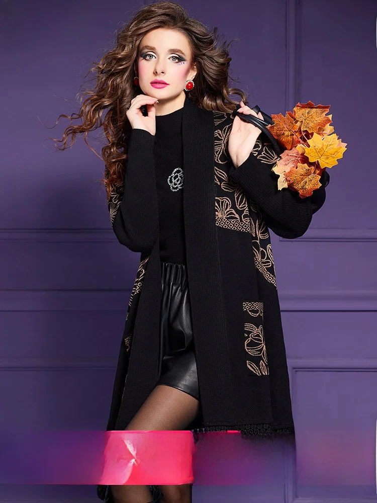 Fashionable Thickened Wool Blend Shawl Coat Women's Autumn Winter Outerwear with Tassel Print Design Commute Style Long Sleeve
Fashionable Thickened Wool Blend Shawl Coat Women's Autumn Winter Outerwear with Tassel Print Design Commute Style Long Sleeve