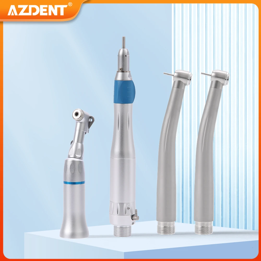 Dental High and Low Speed Handpiece Kit AZDENT 2/4 Holes Standard Head Push Button Dentistry Tool Instrument Single Water Spray
Dental High and Low Speed Handpiece Kit AZDENT 2/4 Holes Standard Head Push Button Dentistry Tool Instrument Single Water Spray