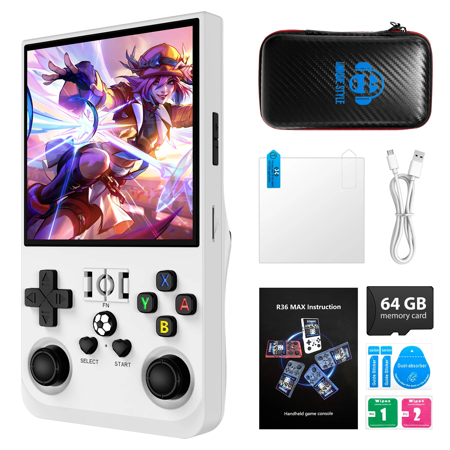 AISLPC R36MAX Portable Video Game Player Console Emulators 4.0 Inch R36S Bro Handheld Game Console Devices Retro Gaming Gamepads
AISLPC R36MAX Portable Video Game Player Console Emulators 4.0 Inch R36S Bro Handheld Game Console Devices Retro Gaming Gamepads