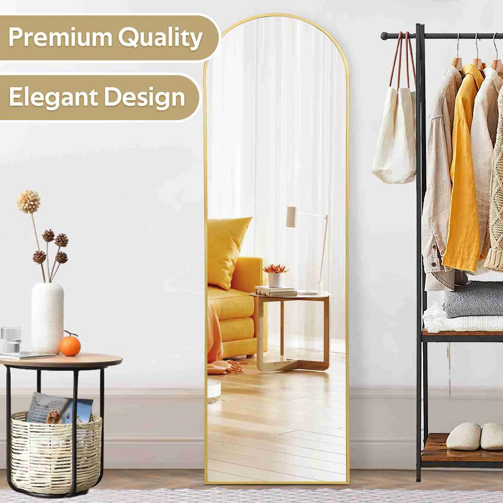 Full Body Mirror Arched Full Length Mirror 59x16in Aluminum Frame Full Body Mirror for Bedroom Dressing Room Arched Full Mirror
Full Body Mirror Arched Full Length Mirror 59x16in Aluminum Frame Full Body Mirror for Bedroom Dressing Room Arched Full Mirror