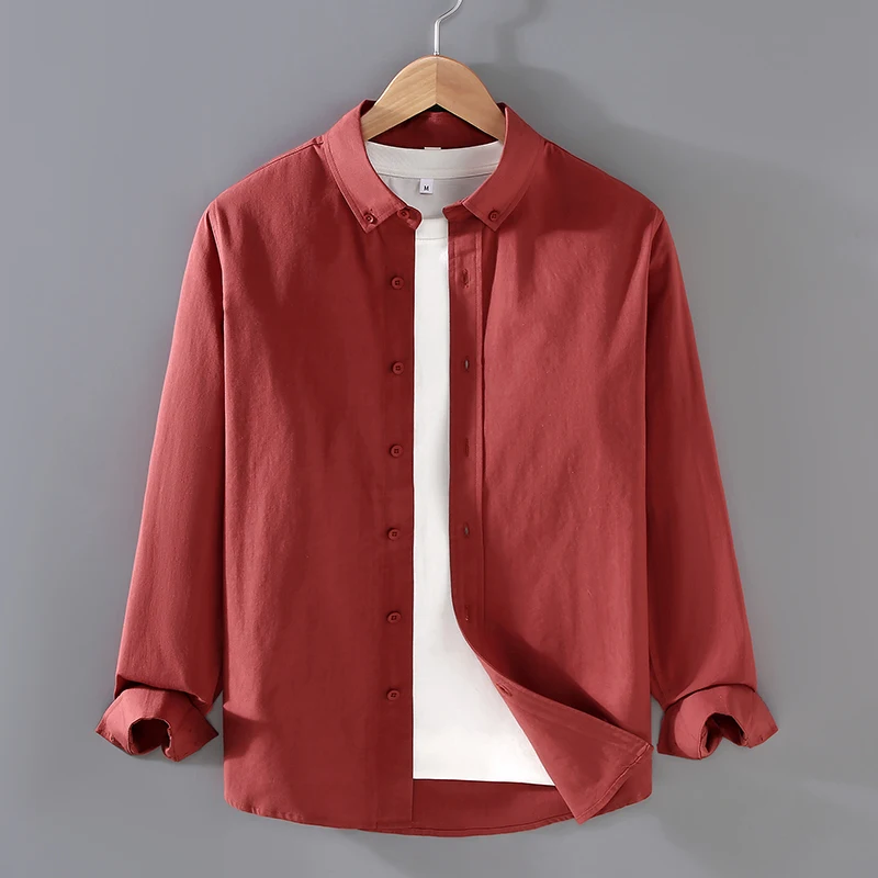 Men's Casual Long Sve irt Spring Autumn Outerwear Faionable Hong Kong Sle Japanese Outer Layer Thin Cotton irt
Men's Casual Long Sve irt Spring Autumn Outerwear Faionable Hong Kong Sle Japanese Outer Layer Thin Cotton irt