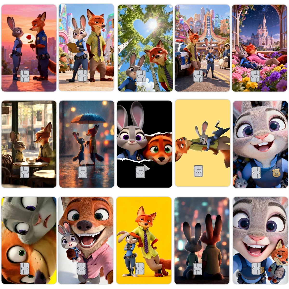 Kawaii Zootopia Judy Hopps Nick Wilde Couple Card Stickers for Credit Debit Bank Visa Card Shinny Laser Front Skin Cover Decor
Kawaii Zootopia Judy Hopps Nick Wilde Couple Card Stickers for Credit Debit Bank Visa Card Shinny Laser Front Skin Cover Decor