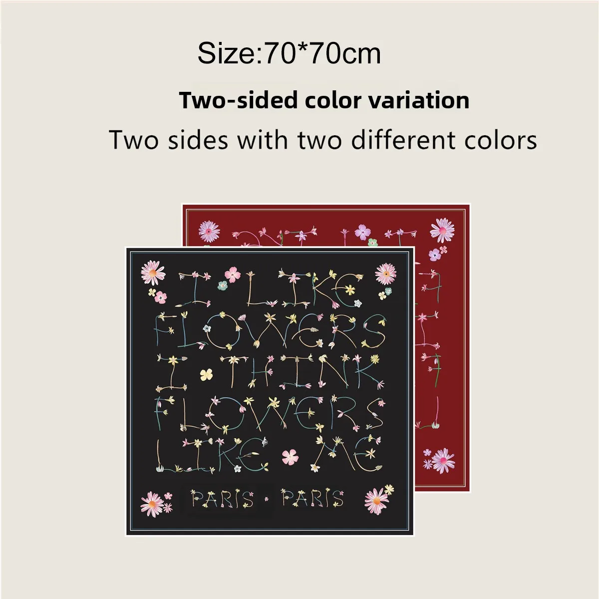Double-Sided Color-Mismatched Ladies Scarf 70cm Autumn Winter New Style Small Flower Cuffed Outdoor Decorative Versatile Squa...
Double-Sided Color-Mismatched Ladies Scarf 70cm Autumn Winter New Style Small Flower Cuffed Outdoor Decorative Versatile Squa...