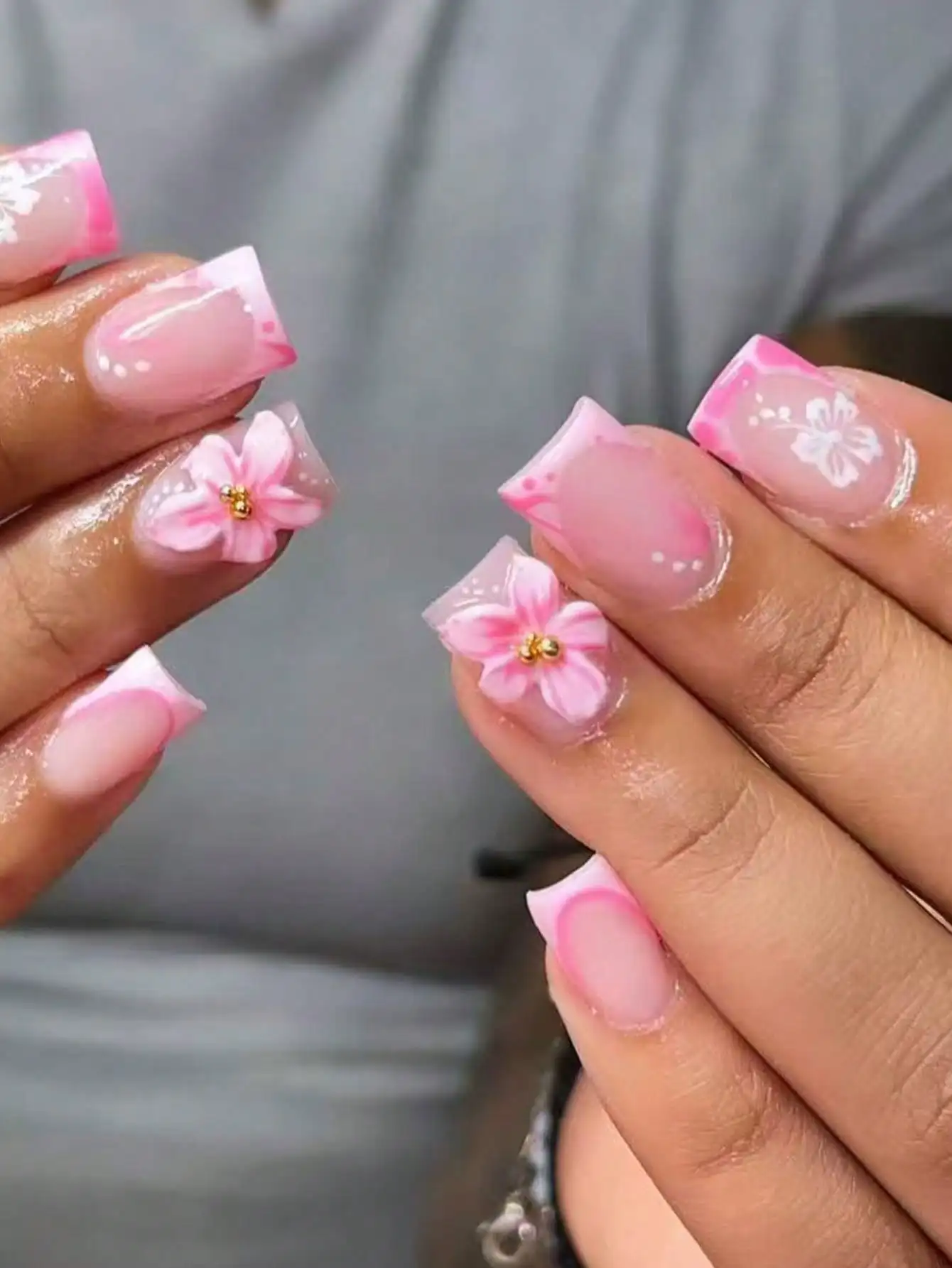24pcs Short Square 3D Gel Nail Stickers, Pearl Decor Design, Pink French Press-On Nail Stickers, Short Nails, Set Includes 1 Jelly Gel And 1 Nail File, Summer Manicure And French Manicure
24pcs Short Square 3D Gel Nail Stickers, Pearl Decor Design, Pink French Press-On Nail Stickers, Short Nails, Set Includes 1 Jelly Gel And 1 Nail File, Summer Manicure And French Manicure
