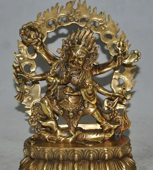 9inch Tibet Buddhism bronze gilt 6 Arms Vajra Mahakala god Buddha Ganesha Statue
9inch Tibet Buddhism bronze gilt 6 Arms Vajra Mahakala god Buddha Ganesha Statue