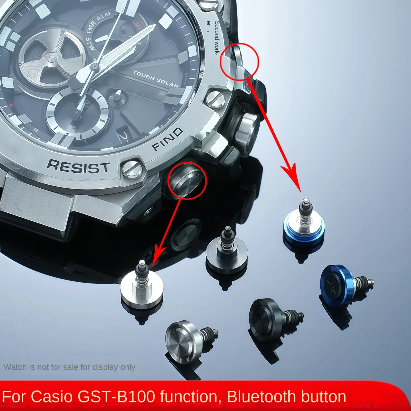 Кнопка из нержавеющей стали 316 для часов Casio GST-B100, боковая функциональная кнопка/кнопка Bluetooth, деталь для самостоятельной модификации GST-B100
Кнопка из нержавеющей стали 316 для часов Casio GST-B100, боковая функциональная кнопка/кнопка Bluetooth, деталь для самостоятельной модификации GST-B100