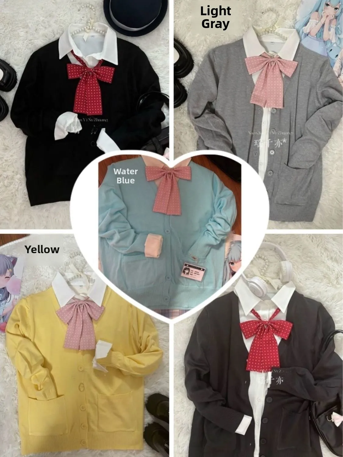 Korean Style Versatile Color Knitted Open Cardigan Long Sleeve Women's Set College Uniform Commute Top Ensemble Autumn
Korean Style Versatile Color Knitted Open Cardigan Long Sleeve Women's Set College Uniform Commute Top Ensemble Autumn