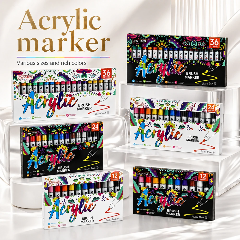 12/24/36 Colors Push-To-Ink Acrylic Marker Artistic Decoration Painting DIY Crafts Quick-Dry No Bleed Press Release Ink Art Tool
12/24/36 Colors Push-To-Ink Acrylic Marker Artistic Decoration Painting DIY Crafts Quick-Dry No Bleed Press Release Ink Art Tool