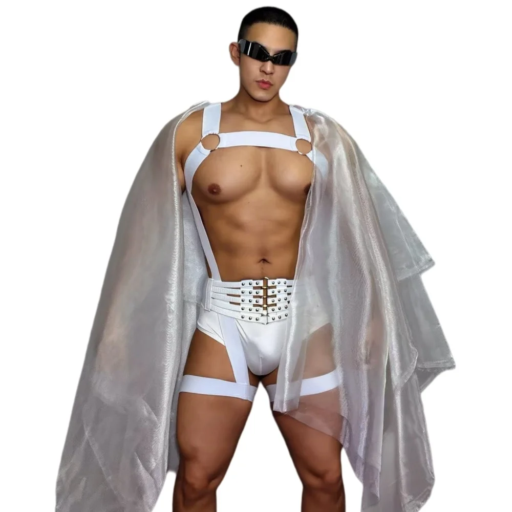 Sexy Male Gogo Dancer Stage Performance Costume Elastic Chest Strap Black Shoulder Gauze Dance Outfit Party Rave Show Club Wear
Sexy Male Gogo Dancer Stage Performance Costume Elastic Chest Strap Black Shoulder Gauze Dance Outfit Party Rave Show Club Wear