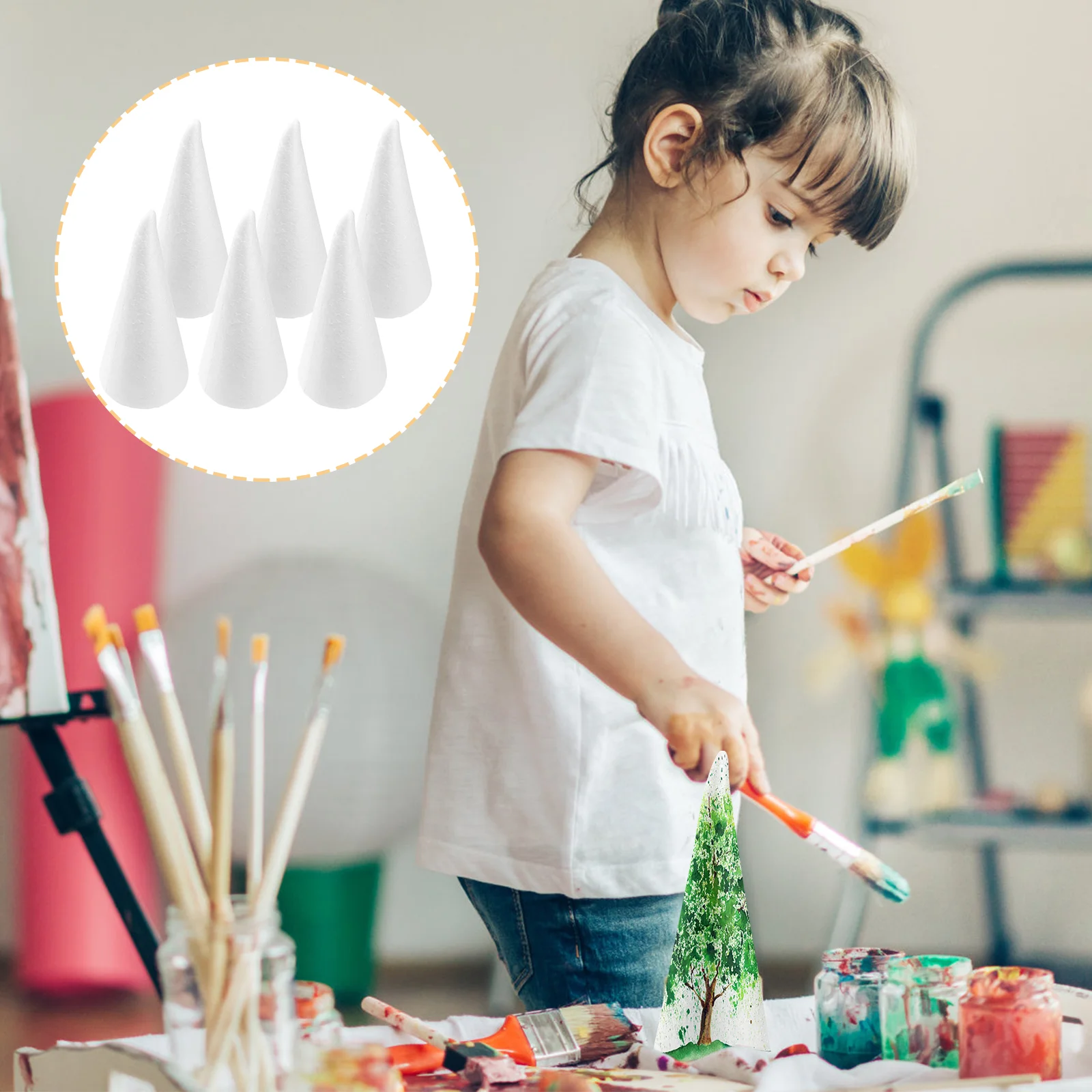 6 Pcs Craft Kits Stickers for Toddlers Ornament Decorations DIY Cone Red Christmas
6 Pcs Craft Kits Stickers for Toddlers Ornament Decorations DIY Cone Red Christmas