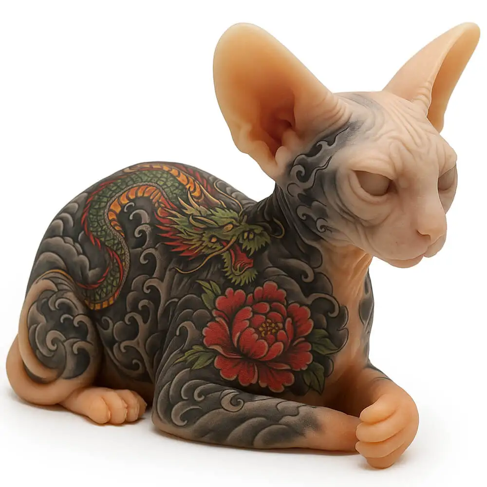 DISCOVER DEVICE Silicone Sphinx Cat Tattoo Works Show Silicone Cat Ornaments For Tattoo Artists
DISCOVER DEVICE Silicone Sphinx Cat Tattoo Works Show Silicone Cat Ornaments For Tattoo Artists