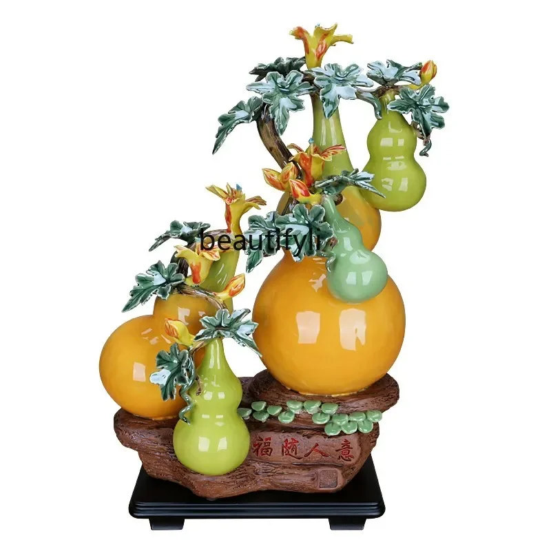 Artificial Plant Gourd Ceramic Living Room Entrance Cabinet Wine Cabinet Decoration Chinese Style Decorations Opening Gift
Artificial Plant Gourd Ceramic Living Room Entrance Cabinet Wine Cabinet Decoration Chinese Style Decorations Opening Gift