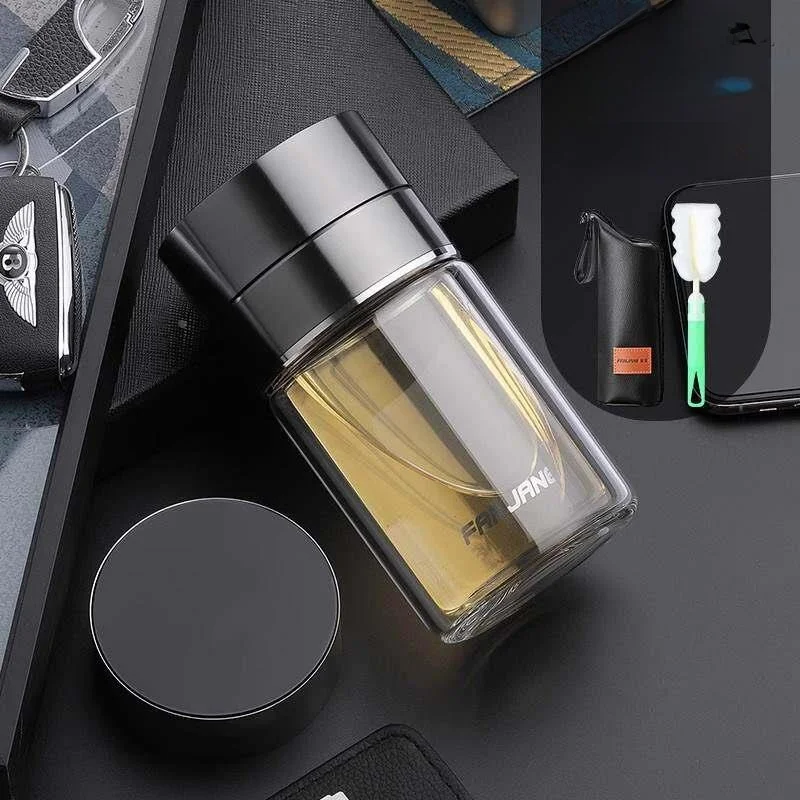 Heat Resistant Thickened Double Layer Glass Tea Water Separation Cup Men's Personal High End Tea Brewing Cup with Filter Net
Heat Resistant Thickened Double Layer Glass Tea Water Separation Cup Men's Personal High End Tea Brewing Cup with Filter Net